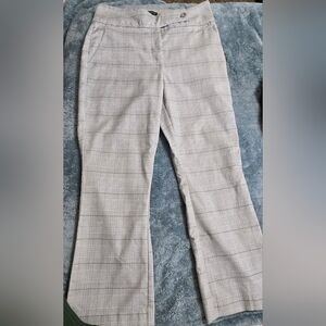 Plaid Ankle Pants - Gray